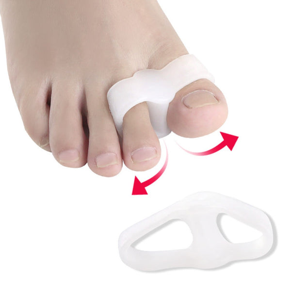 2 Pairs Silicone Two-Ring Toe Separator – Soft Gel Spacer