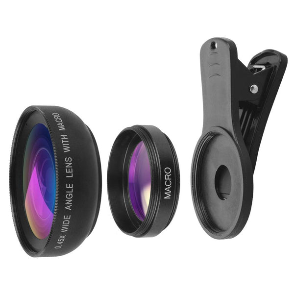Apexel 2-in-1 Phone Lens Kit 0.45x Super-Wide Angle 12.5x Super-Macro Lens - Aussie Gadgets