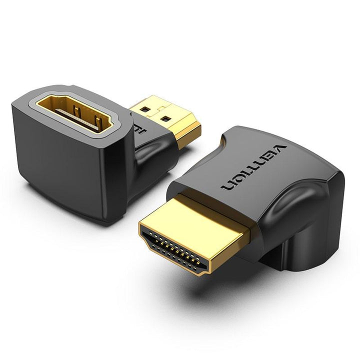 2 Pack HDMI Male to Female Angled Adaptor 4K 90 270 Degree - Aussie Gadgets