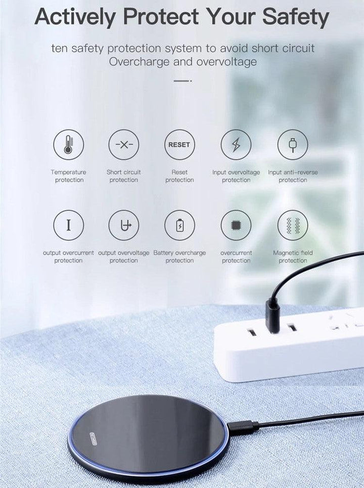 Popular 15W 10W Qi Wireless Phone Fast Charger Pad - Aussie Gadgets