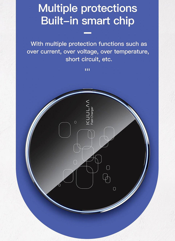 Popular 15W 10W Qi Wireless Phone Fast Charger Pad - Aussie Gadgets