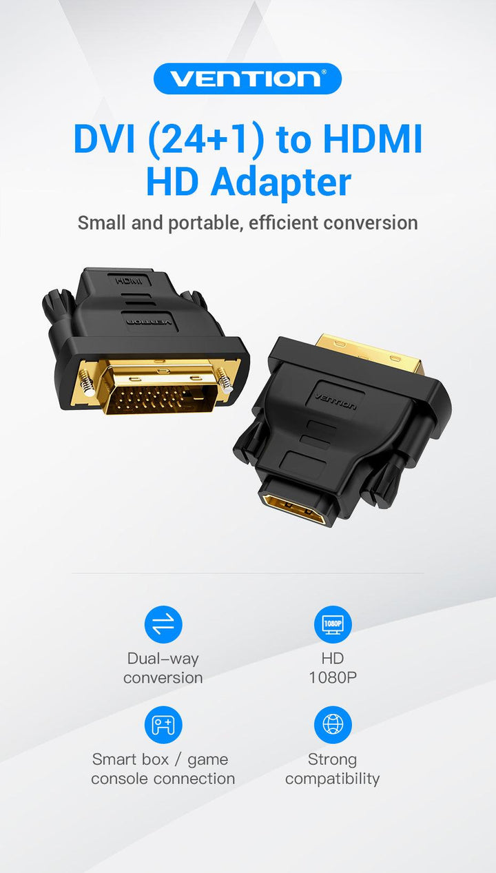 DVI Male to HDMI Female Bidirectional Adaptor - Aussie Gadgets