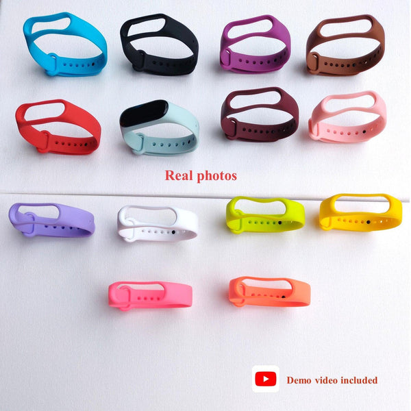Premium quality Mi 4 3 plain silicone replacement band strap - Aussie Gadgets