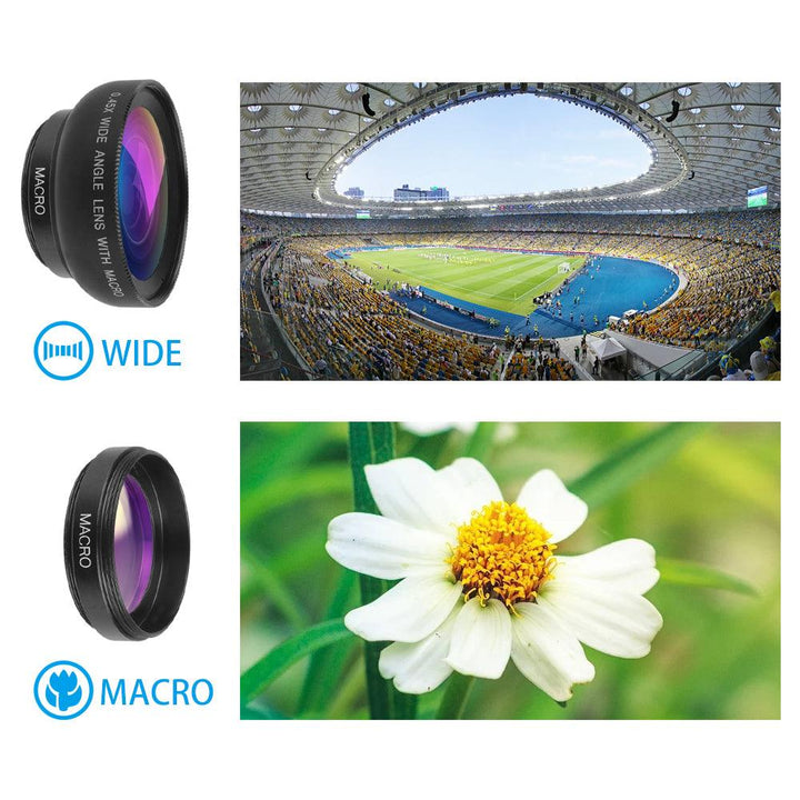 Apexel 2-in-1 Phone Lens Kit 0.45x Super-Wide Angle 12.5x Super-Macro Lens - Aussie Gadgets