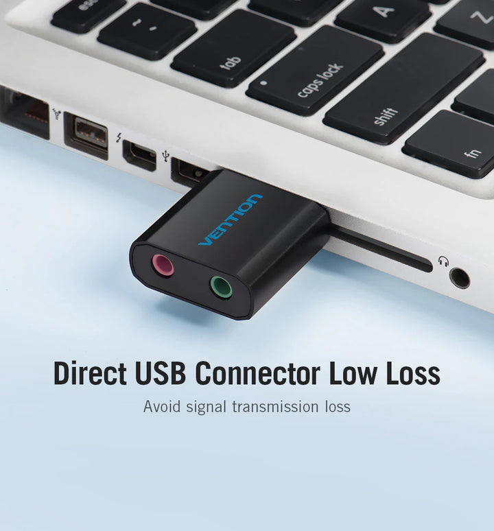USB Sound Card Adaptor 3.5mm Audio Microphone Output - Aussie Gadgets