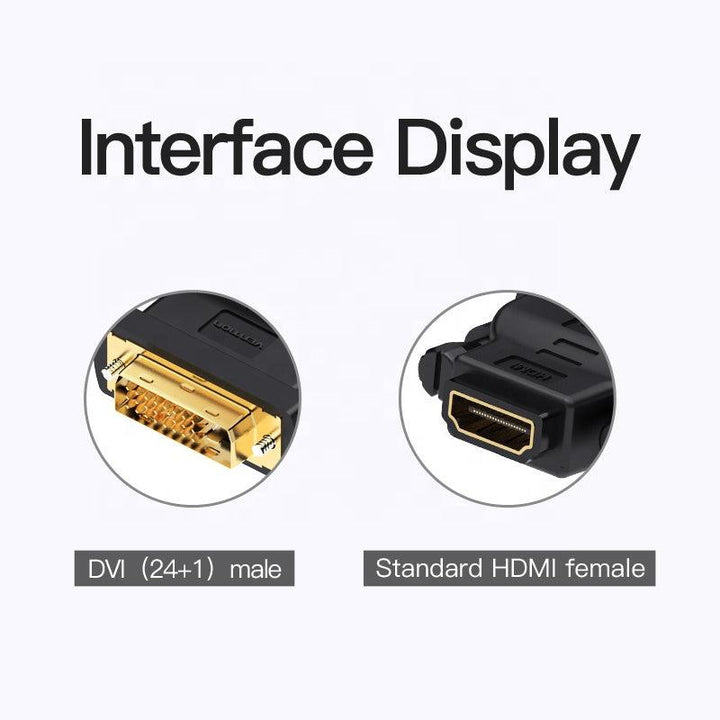 DVI Male to HDMI Female Bidirectional Adaptor - Aussie Gadgets