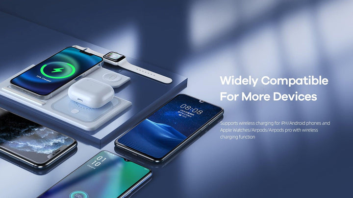 3-in-1 Wireless Charger Stand for Android Apple iPhone Watch Airpods - Aussie Gadgets