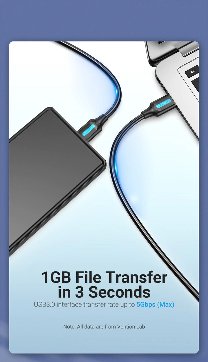 USB 3.0 Male to Micro-B Male Hard Drive Samsung S5 Note 3 Cable - Aussie Gadgets