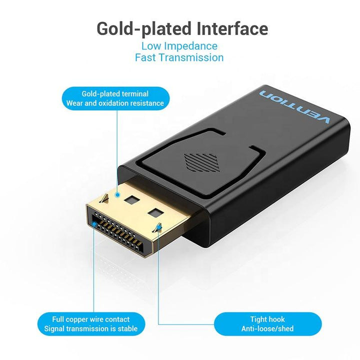 DisplayPort DP Male to 4K HDMI Female Adaptor - Aussie Gadgets