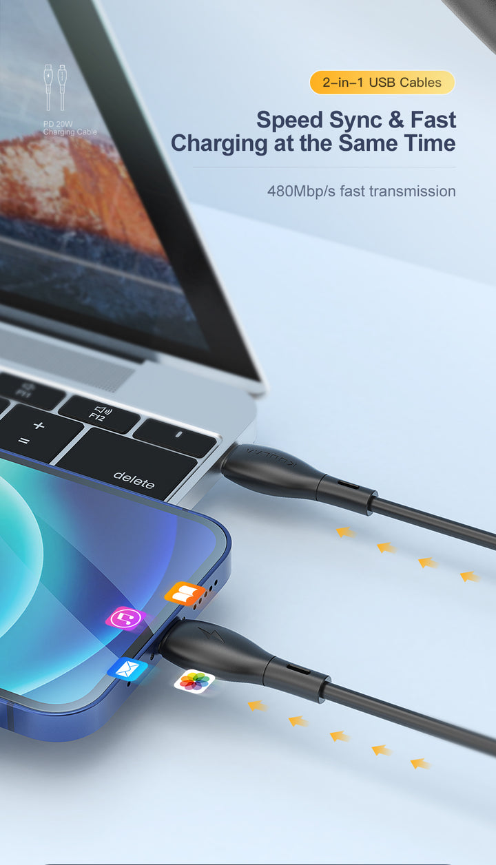 USB-C to Lightning PD 20W Cable for iPhone 14 13 12 - Aussie Gadgets