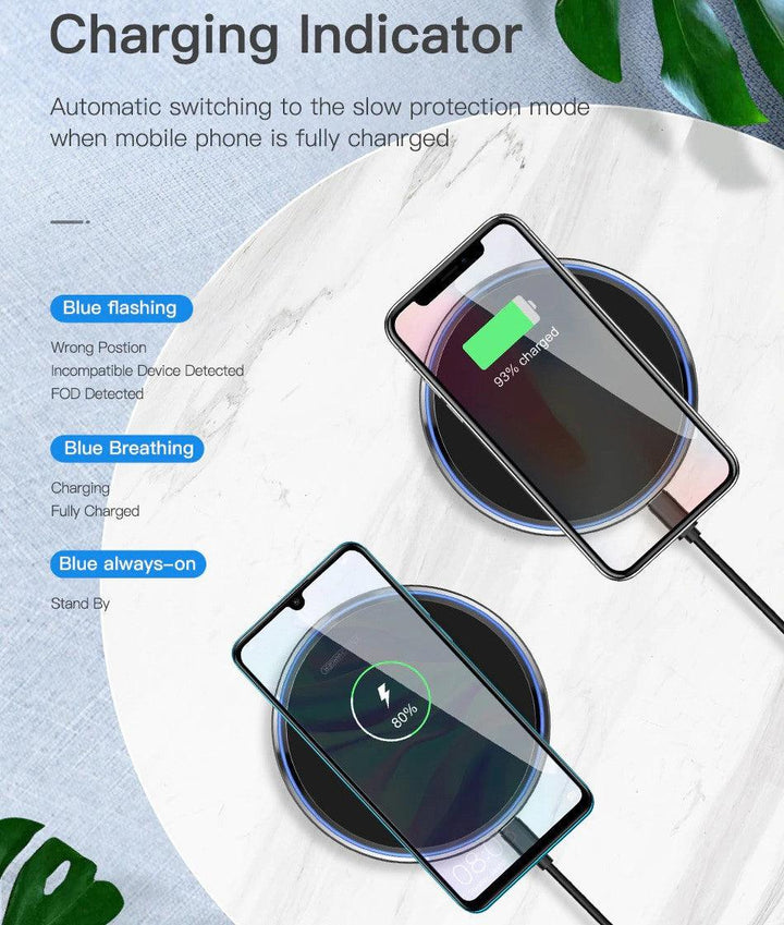 Popular 15W 10W Qi Wireless Phone Fast Charger Pad - Aussie Gadgets