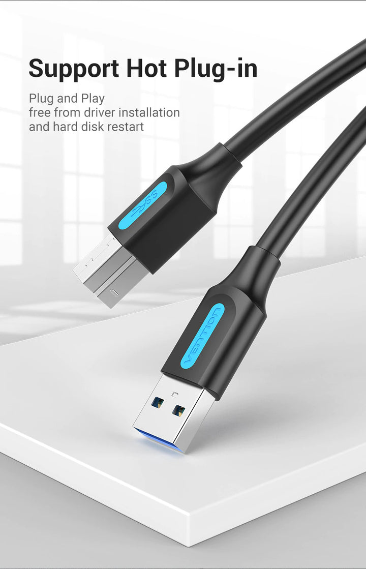 USB 3.0 Type-A to Type-B Male Printer Cable - Aussie Gadgets