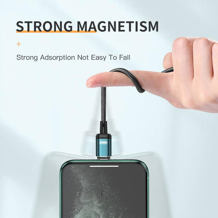 Magnetic 3-in-1 Fast Charging USB Cable -  Micro-USB Type-C Lightning - Aussie Gadgets