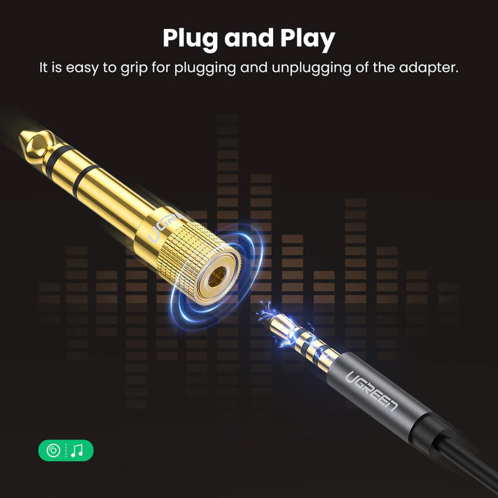 Ugreen 6.5mm male to 3.5mm female audio adaptor - Aussie Gadgets