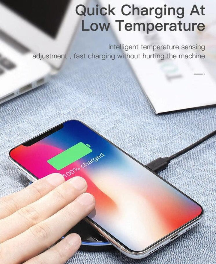 Popular 15W 10W Qi Wireless Phone Fast Charger Pad - Aussie Gadgets