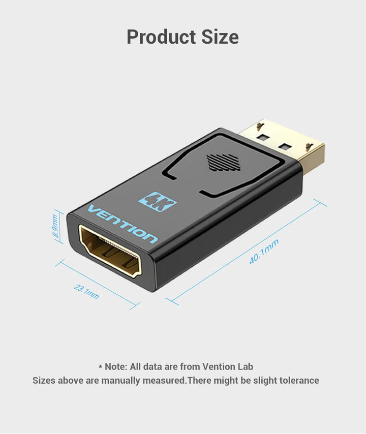 DisplayPort DP Male to 4K HDMI Female Adaptor - Aussie Gadgets