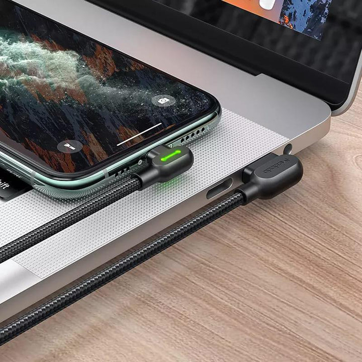 Dual 90 Degree Lightning Charging Data Gaming Cable For iPhone - Aussie Gadgets