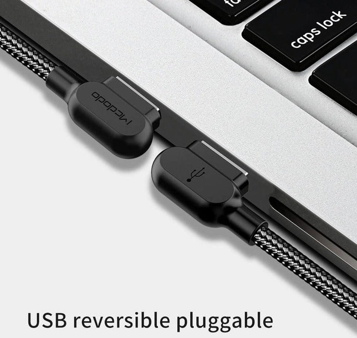 Dual 90 Degree Lightning Charging Data Gaming Cable For iPhone - Aussie Gadgets