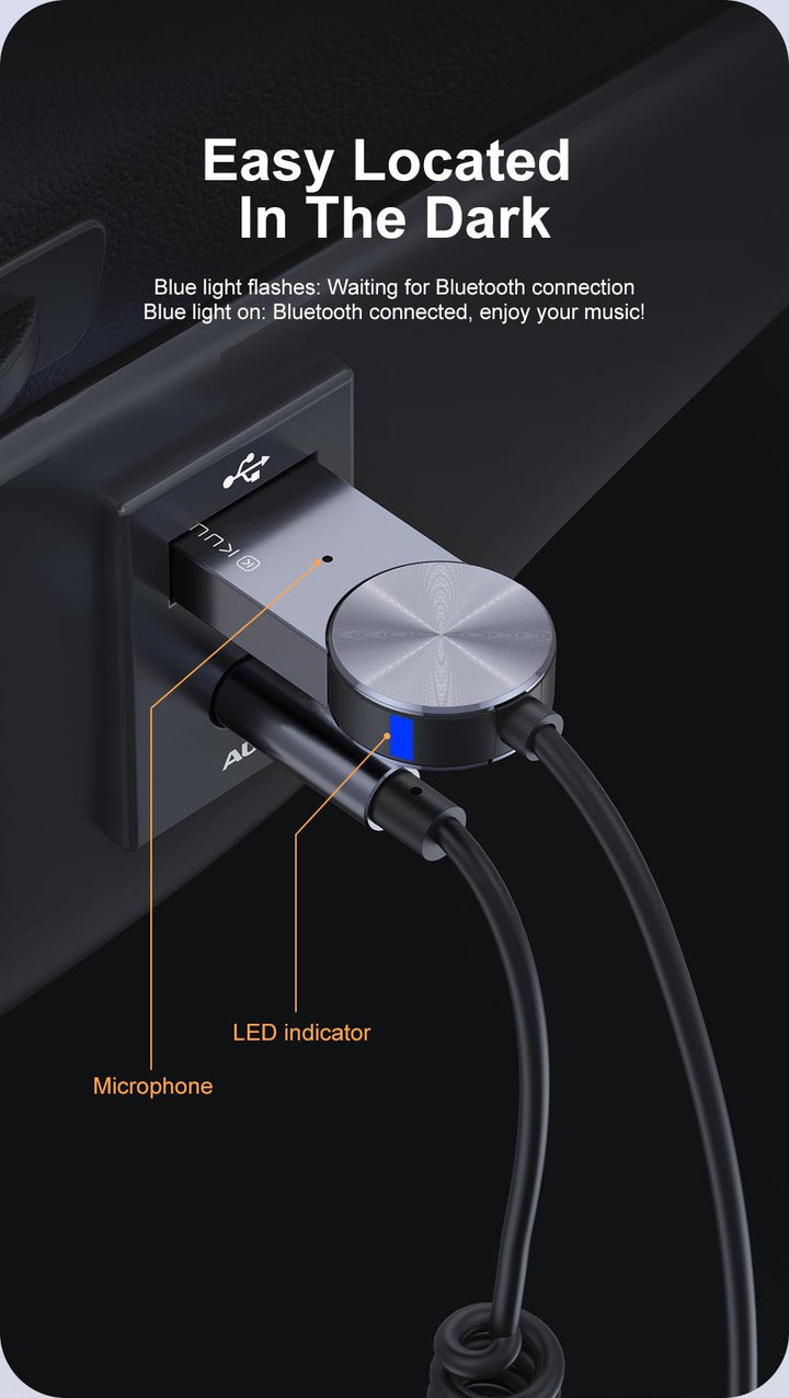 Car Auxiliary Bluetooth Receiver Adaptor - Aussie Gadgets