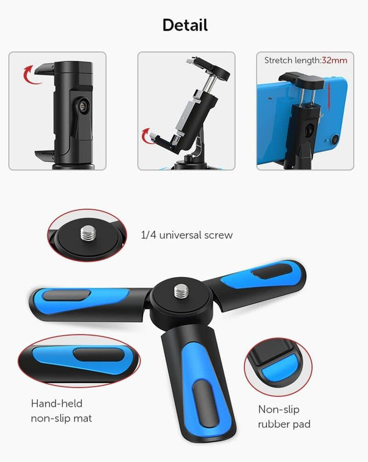 Apexel Desktop Mini Tripod Stand Handheld selfie stick - Aussie Gadgets