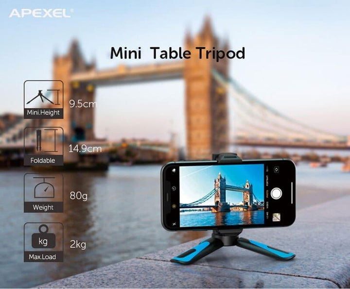 Apexel Desktop Mini Tripod Stand Handheld selfie stick - Aussie Gadgets