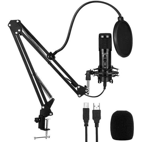 Professional Condenser Studio Recording USB Microphone Desk Foldable - Aussie Gadgets