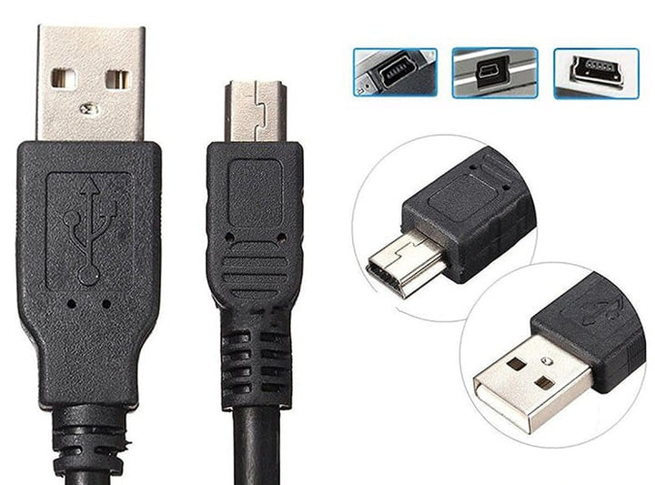 USB-A to Mini-B 5Pin USB Cable - Aussie Gadgets