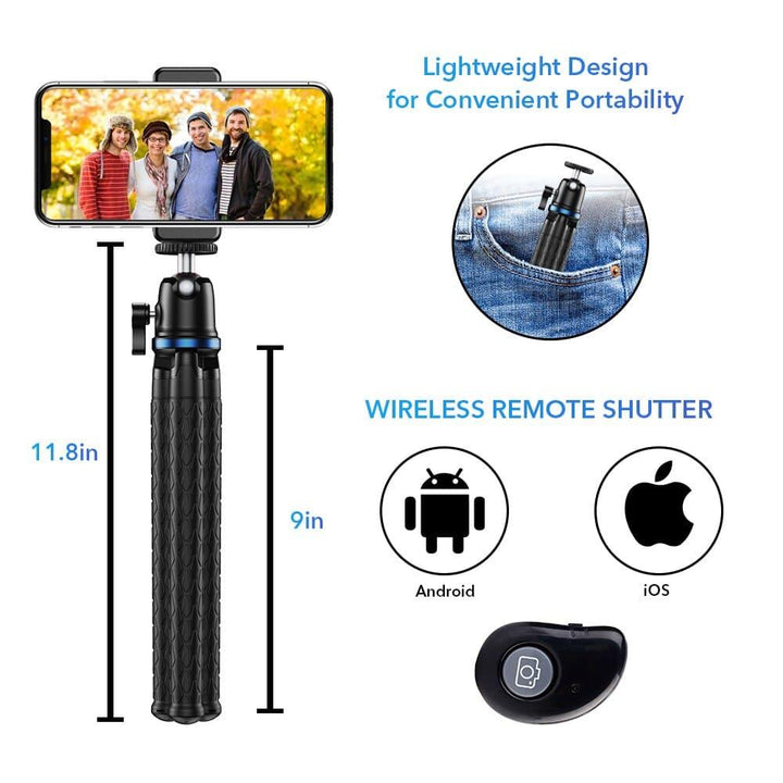 Apexel Flexible Octopus Tripod Mobile DSLR GoPro - Aussie Gadgets