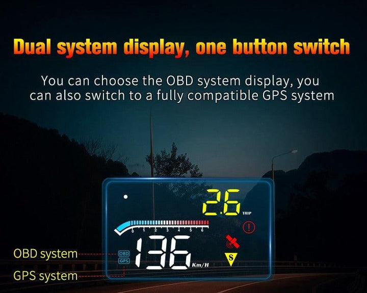 Car Dual Mode OBD2 GPS HUD - Aussie Gadgets