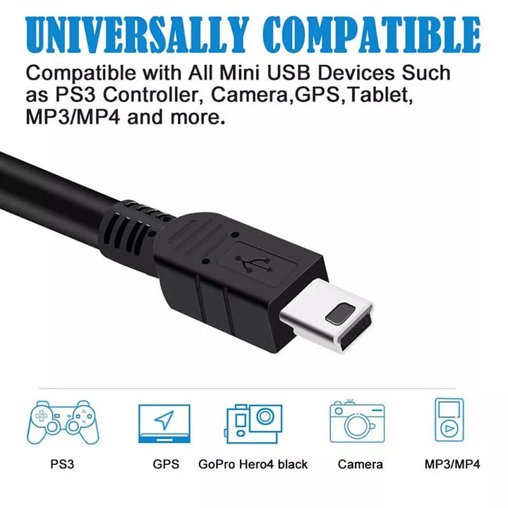 USB-A to Mini-B 5Pin USB Cable - Aussie Gadgets