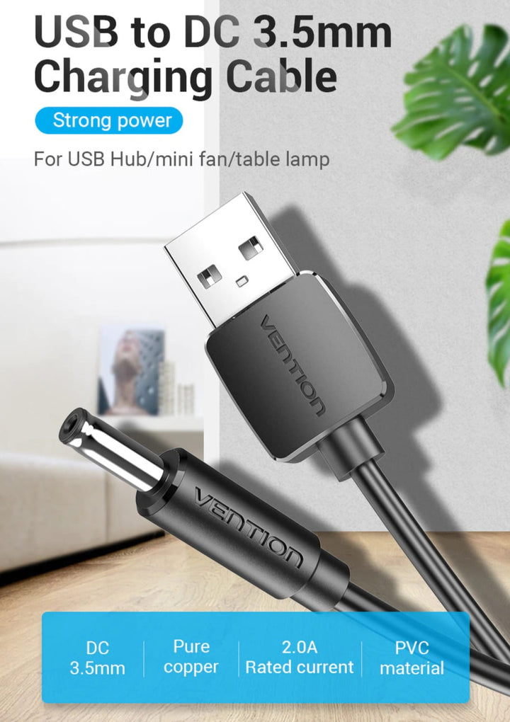 USB to 3.5mm 5V 2A DC Power Cable - Aussie Gadgets