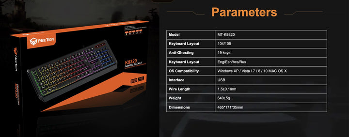 Meetion Backlit Gaming Keyboard - Aussie Gadgets