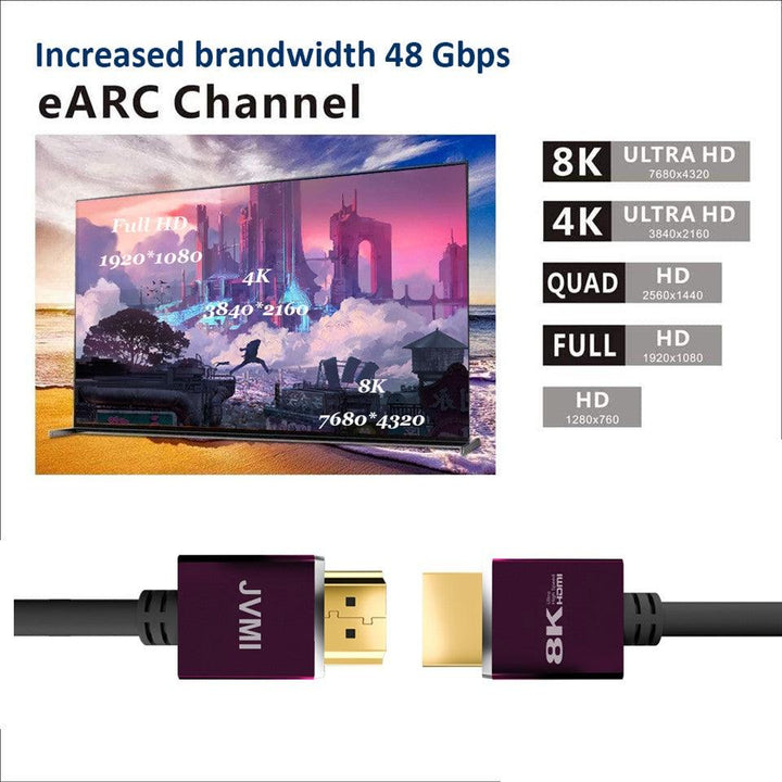 Certified Ultra High Speed 2.1 8K HDMI Cable 48Gbps - Aussie Gadgets